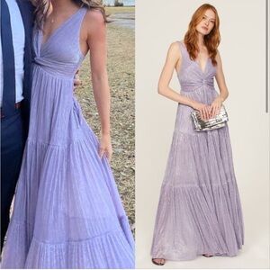 Sabina Musayev Pacific Plisse Purple Dress